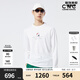 C'N'C【輕奢衣服】CNC男裝23年春夏新款長袖T恤男士品牌logo標識打底衫 白色 48(170/88A)