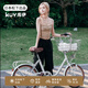 庫伊自行車(chē)成人通勤車(chē)自行車(chē)學(xué)生單車(chē)成人自行車(chē)通勤自行車(chē)城市公路車(chē) 白色 24寸推薦身高150-170cm