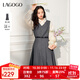 LAGOGO灰色miu系背心連衣裙女拉谷谷2025年春新款高級感修身裙子 灰色 M