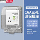國(guó)際電工86型暗裝家用空調(diào)插座開關(guān)漏電保護(hù)器大功率電熱水器插座漏保開關(guān) 【暗裝】三孔16A帶防水盒