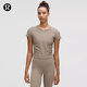 lululemon丨All It Takes 女士運動(dòng) T 恤 *羅紋 Nulu?芯吸 LW3GNAS 暖褐灰 M /8