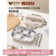 MPPMCK德國進(jìn)口品質(zhì)316不銹鋼飯盒保溫學(xué)生上班族專用成人分格便當(dāng)盒餐 316健康材質(zhì)1500ml5格配304筷勺