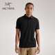 ARC'TERYX始祖鳥 CAPTIVE POLO 舒適 男子 休閑短袖POLO衫 BLACK/黑色 M