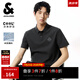 杰克·瓊斯（JACK&JONES）男裝25年精致虎頭刺繡涼感短袖polo衫男士夏季商務(wù)半袖翻領(lǐng)T恤 黑砂色E44 M