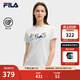 FILA 斐樂官方女子針織短袖衫2025夏新款時(shí)尚休閑簡(jiǎn)約基礎(chǔ)圓領(lǐng)T恤 云菇白-WT L 170/88A/L