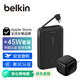 貝爾金（BELKIN）【3C及多國認(rèn)證】充電寶自帶線手機(jī)移動電源45W快充頭套裝適用蘋果iPhone便攜1萬毫安快充20W 黑色
