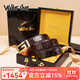 Walker Shop皮帶男士真皮高端商務(wù)輕奢鱷魚(yú)肚皮腰帶父親生日禮物送男友老公 棕色鱷魚(yú)皮【禮盒裝】 120cm 其他尺碼聯(lián)系客服備注