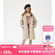 ELLE KIDS童裝 插肩袖寬松長(zhǎng)款風(fēng)衣女童春秋裝新款英倫風(fēng)百搭外套 卡其色 160 (S)