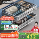 JOMOW304不銹鋼廚房拉籃櫥柜拉籃雙層碗籃櫥柜拉籃抽屜式拉籃碗碟架 750柜 銀色-雙層-方管超強(qiáng)承重