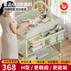 優(yōu)樂(lè )博（ULOP）尿布臺嬰兒護理臺多功能操作臺新生兒按摩撫觸臺寶寶換尿布臺 嬰兒用品可折疊尿布臺-豪華款綠 三防面料+玩具棒+水盆+萬(wàn)向輪