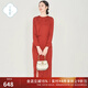 浮云堂.風(fēng)」函黛.中式改良天絲旗袍連衣裙女25春秋款收腰禪意茶服 曙紅 M