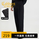 卡賓特殊腰頭松緊帶設計休閑褲25春夏結構設計 煤黑色01 48/170/M 