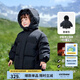 齊齊熊（ciciibear）【三防蓄熱】男童羽絨服寶寶冬季連帽兒童保暖冬裝加厚外套 黑曜色-白鴨絨-男女同款 110 【充絨量短款100g/長款147g】