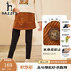 HAZZYS哈吉斯品牌童裝女童打底褲秋新品中大童時(shí)尚百搭彈力裙式打底褲 鉆石黑 130