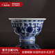 景德鎮(zhèn)陶瓷茶杯手繪青花主人杯中式仿古壓手杯建軍節(jié)高檔禮品禮盒纏枝蓮