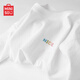 名創(chuàng)優(yōu)品（MINISO）男士長袖t恤夏季小眾ins風仿刺繡白色男裝純棉設計感寬松上衣服男 白色(m甜蜜編織胸標) L /175(30天質(zhì)量問題全額退)