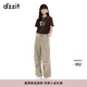 DZZIT【劉浩存同款】地素休閑褲2025夏季新款純棉工裝褲子女3J2Q4201N 深卡其色 XS