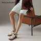 ROCKPORT樂(lè)步T頭復(fù)古休閑板鞋男德訓(xùn)2025年夏季新品透氣情侶輕運(yùn)動(dòng)女鞋子 米黑 【男女同款】偏小建議大一碼 42
