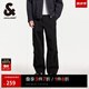 杰克·瓊斯（JACK&JONES）降落傘兵褲男夏季工裝褲涼感男褲略寬松休閑褲輕薄款潮流褲子 E40黑色 31 175 31