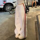 AEMAPE2025美式條紋運動褲子女薄款寬松高街工裝褲直筒百搭休閑褲男女夏 白色【兩條杠長褲】 L