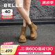 百麗（Belle）百搭馬丁靴女商場同款真皮戶外徒步短靴B8P1DDD4 棕色 37 (235mm)
