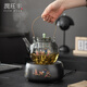 潤玨豐高檔電陶爐玻璃煮茶壺家用簡(jiǎn)約提梁燒水壺辦公中式泡茶壺茶爐套裝 爐(觸摸款)+流光壺(喜鵲) 壺1200ml