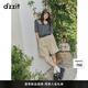 DZZIT地素短褲2025夏季新款西裝短褲颯爽干練丹寧褲子女3J2Q1029J 淺卡其色 M