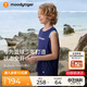 moodytiger男童背心高彈透氣夏季兒童無袖T恤中大童字母上裝戶外籃球運(yùn)動衣