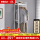 家逸（JIAYI）實(shí)木衣帽架落地衣架掛衣架臥室衣架簡(jiǎn)易衣服架立式客廳辦公室掛架 長(cháng)50cm白色【加高款】