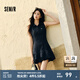 森馬（Semir）連衣裙女polo領(lǐng)無(wú)袖花苞裙甜酷2025夏新款辣妹分割短裙小個(gè)子 深藍(lán)80801 S