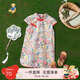 Classic Teddy精典泰迪女童連衣裙兒童旗袍純棉中小童裝國風淑女裙子 紅色 130 