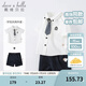 戴維貝拉（DAVE＆BELLA）禮服表演服裝演出服學(xué)院紳士周歲禮服寶寶衣服兒童套裝男童夏裝 白色 120 cm（建議身高110-120cm）