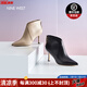 NINE WEST/玖熙美國品牌短靴女春夏新款時裝靴尖頭小短靴細高跟皮靴踝靴 黑色 34 (220mm)