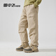 雪中飛兒童羽絨褲中大童保暖加厚女童新款外穿休閑男童戶(hù)外防風(fēng)褲子 卡其色 150