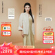 朗姿【蘭亭敘】真絲提花盤扣2025年夏季新款氣質(zhì)新中式白色短外套 米白色 S