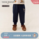 Teenie Weenie Kids小熊童裝25新款秋季男女寶寶彈力休閑刺繡仿牛仔褲 藏青色 100 cm