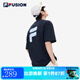 斐樂(lè)（FILA）FUSION潮牌情侶多彩短袖T恤2025新款男女短T時(shí)尚大logo夏季短袖 A深黑-BK M 170/92A 【寬松版型】