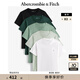 ABERCROMBIE & FITCH男裝女裝情侶裝夏款經(jīng)典小麋鹿5件組合套裝美式短袖T恤329667-1 深綠，淺綠色，綠色，黑色，白色 S (175/92A)