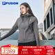 FILA FUSION斐樂(lè )潮牌梭織外套女2025新款時(shí)尚休閑拼色連帽上衣 默魅灰-DY M 165/84A/M