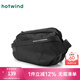 熱風(fēng)（Hotwind）秋季新款男士機(jī)能大橫版斜挎包織物潮流戶外運(yùn)動(dòng)包包男 01黑色 F