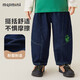MQDMINI童裝男童牛仔褲兒童褲子春季中小童寬松帥氣休閑長(zhǎng)褲 趣味牛仔