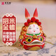 吉兔坊北京兔兒爺手工泥塑招米金蟾玄關(guān)辦公桌車(chē)載招財擺件伴手禮紀念品