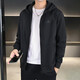 adidas阿迪達斯外套男士春秋季新款休閑運動(dòng)服連帽防風(fēng)跑步訓練舒適夾克 力薦-黑色經(jīng)典針織連帽 L