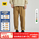 CAT卡特工裝褲休閑褲男士戶外LOGO設(shè)計(jì)蘿卜形長(zhǎng)褲新品長(zhǎng)褲 深卡其色 32