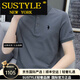 SUSTYLE國際輕奢品牌男裝短袖POLO衫t 恤男2025夏季新款中青年薄款翻領(lǐng) 深灰 3XL 均碼