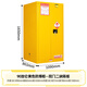帥韜防爆柜化學(xué)品安全柜工業(yè)防火防爆箱危險(xiǎn)品電池柜酒精油漆儲(chǔ)存柜 90加侖黃色【加厚款】送檢查證書