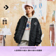 匡威（Converse）官方 春日外套男女美式復古飛行員夾克10024169 墨黑色/10024169-A03 S