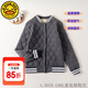 G.DUCKKIDS童裝兒童校服神器內(nèi)膽男女童保暖內(nèi)衣套裝冬季夾棉加厚棉衣棉褲女 灰色開衫 110尺碼4~5歲【100-110cm】