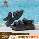 駱駝（CAMEL）新款戶外運(yùn)動(dòng)涼鞋男款夏季增高厚底魔術(shù)貼休閑沙灘鞋 G13M220083 黑色 42