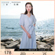 三彩大碼女裝2025夏新款上衣半身裙兩件套裝肌理感V領(lǐng)中袖收腰胖MM